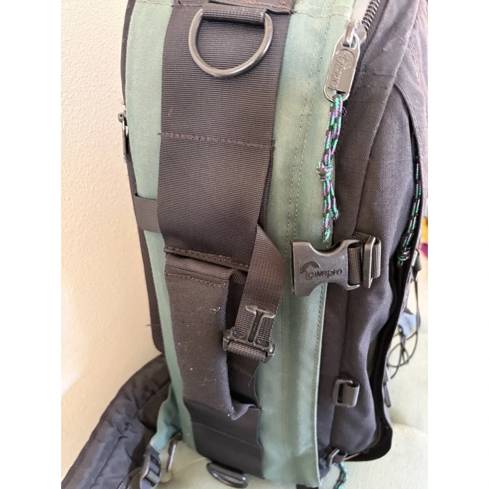 Lowepro AW Pro Photo Trekker Camera Backpack Black Green Large Padded Bag